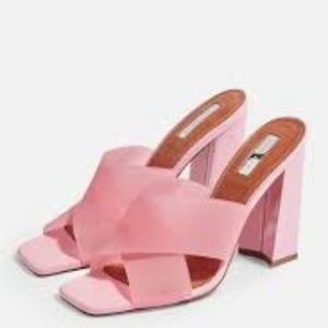NWT Topshop REGINA Cross Mules, 9.5